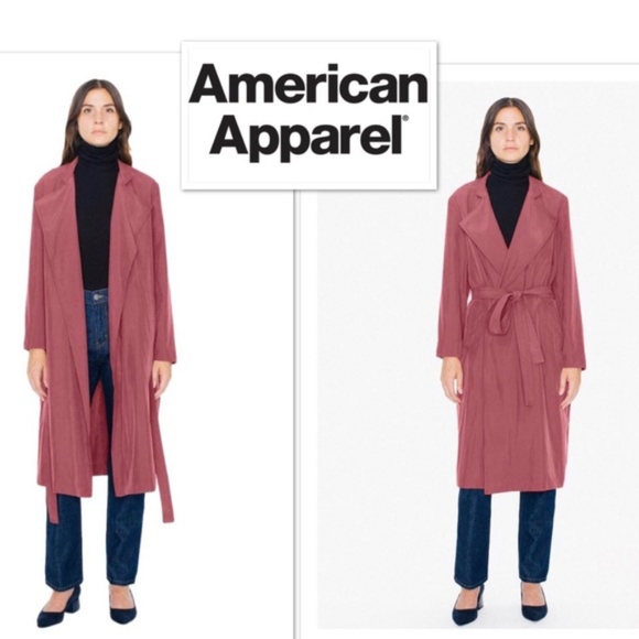 AMERICAN APPAREL lightweight dylan trench cabernet - Picture 5 of 5
